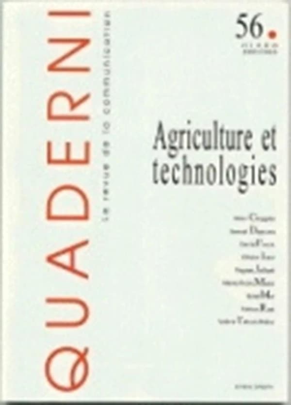 Agriculture et technologies