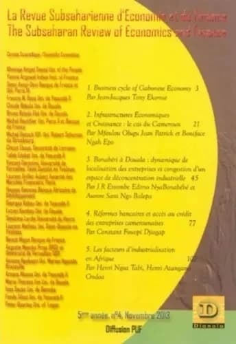 Revue subsaharienne d'économie et de finance Tome 4
