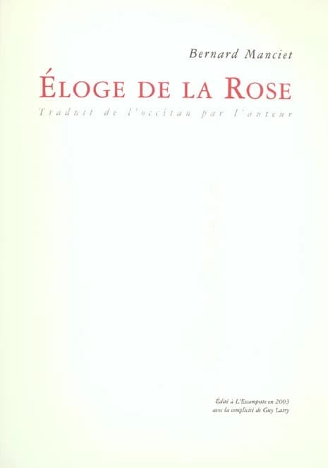 Éloge de la rose
