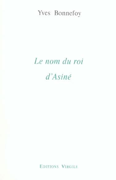 Le nom du roi d'Asiné