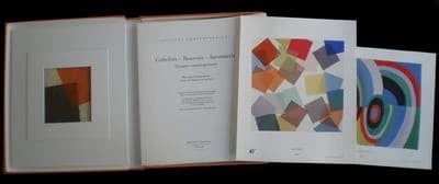 Gobelins-Beauvais-Savonnerie : tissages contemporains : planches d'illustrations mises en couleurs au pochoir