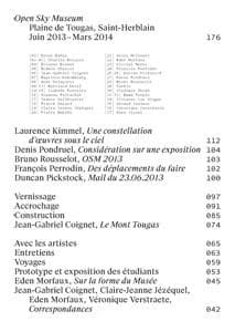 Open sky museum : [projet et exposition], plaine de Tougas, Saint-Herblain, juin 2013-mars 2014...
