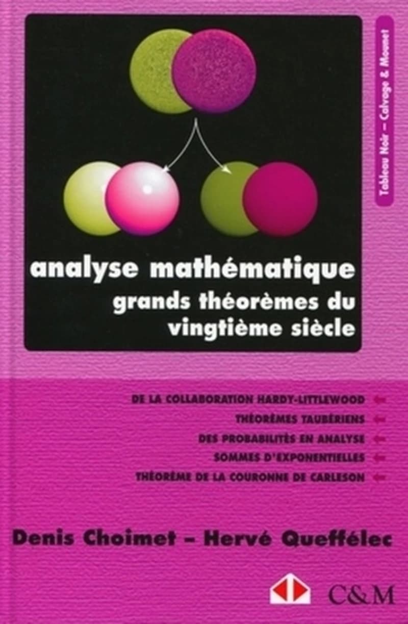 Analyse mathématique : grands théorèmes du vingtième siècle