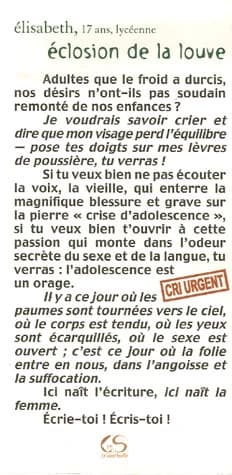 Éclosion de la louve