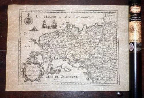 La Bretagne en 1650 50 Cm X 38 Cm