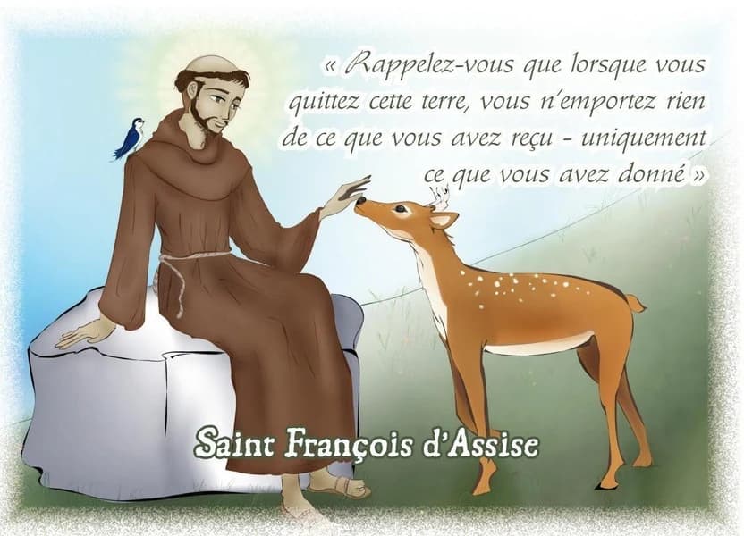 Images saintes "Saint François d'Assise" par lot de 10