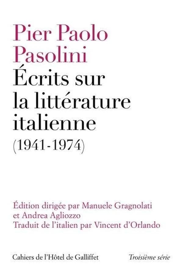 Écrits sur la littérature italienne, 1941-1974