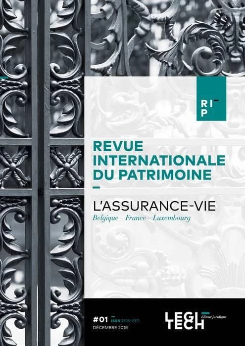 Revue internationale du patrimoine n.1 : l'assurance-vie