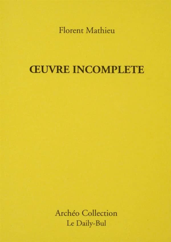 Oeuvre incomplète