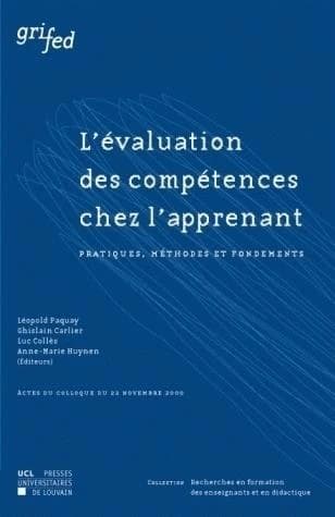 L'evaluation des competences chez l'apprenant