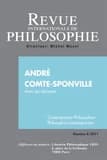 REVUE INTERNATIONALE DE PHILOSOPHIE n.4 : André Comte-Sponville ; avec ses réponses