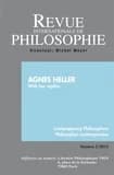 REVUE INTERNATIONALE DE PHILOSOPHIE n.273 : 3-2015 ; Agnes Heller with her replies