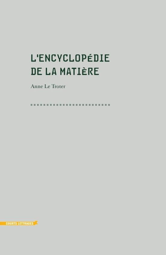 L'encyclopédie de la matière