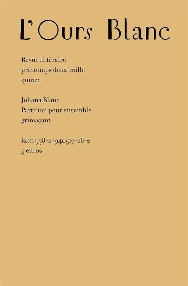 Partition pour ensemble grimaçant