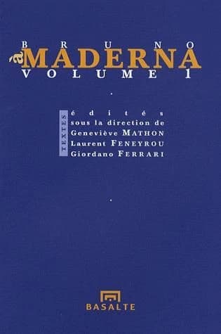 À Bruno Maderna