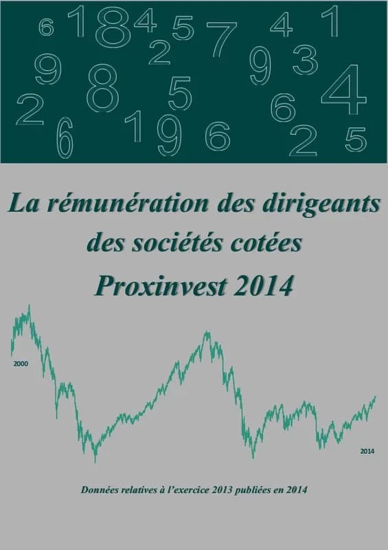 La remuneration 2014 des dirigeants des societes cotees rapport proxinvest