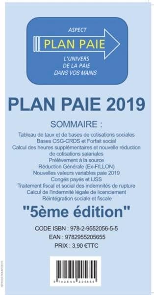 Plan paie 2019