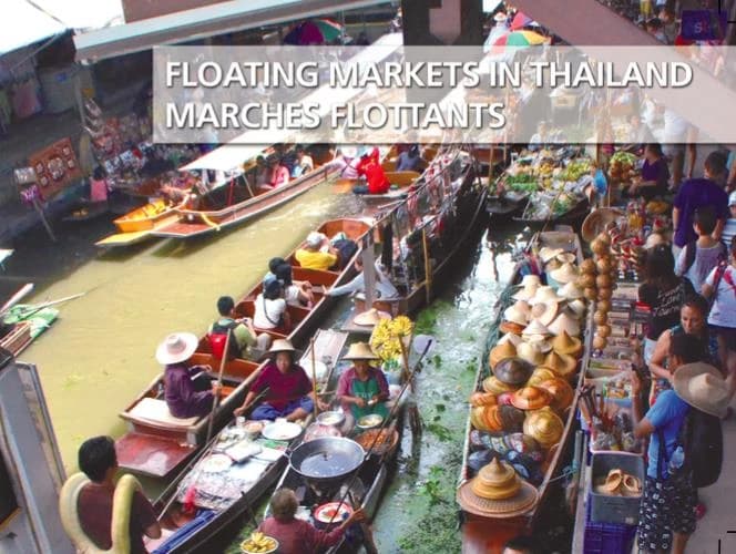 Marchés flottants en Thaïlande ; floating markets in Thailand