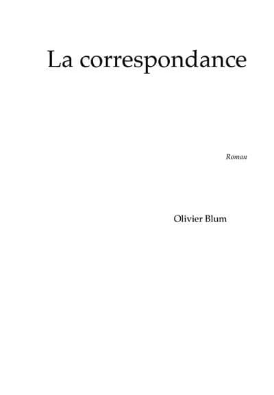 La correspondance