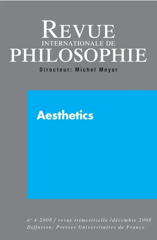 REVUE INTERNATIONALE DE PHILOSOPHIE n.246 : aesthetics