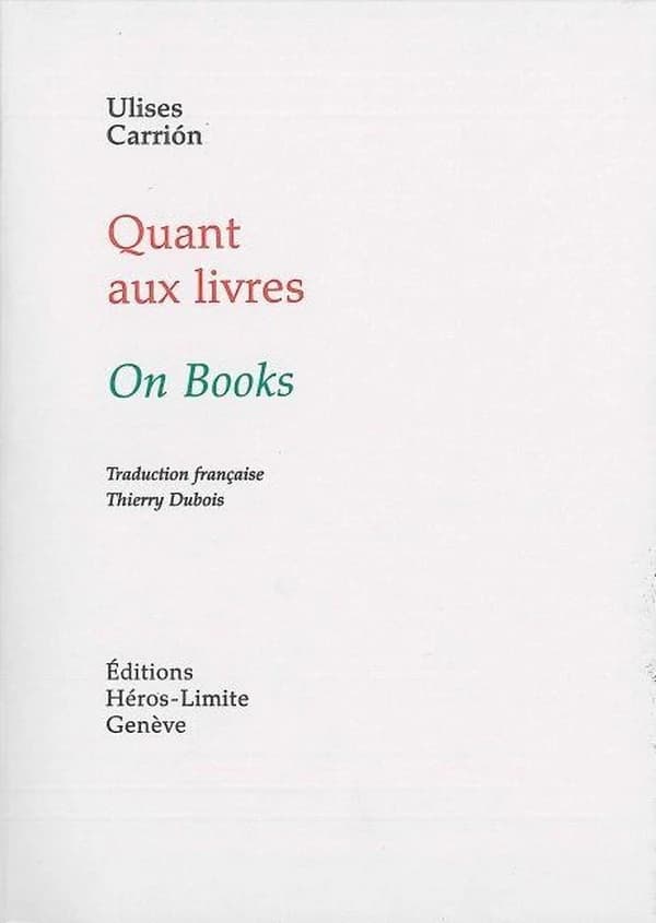 Quant aux livres : Edition bilingue français-anglais