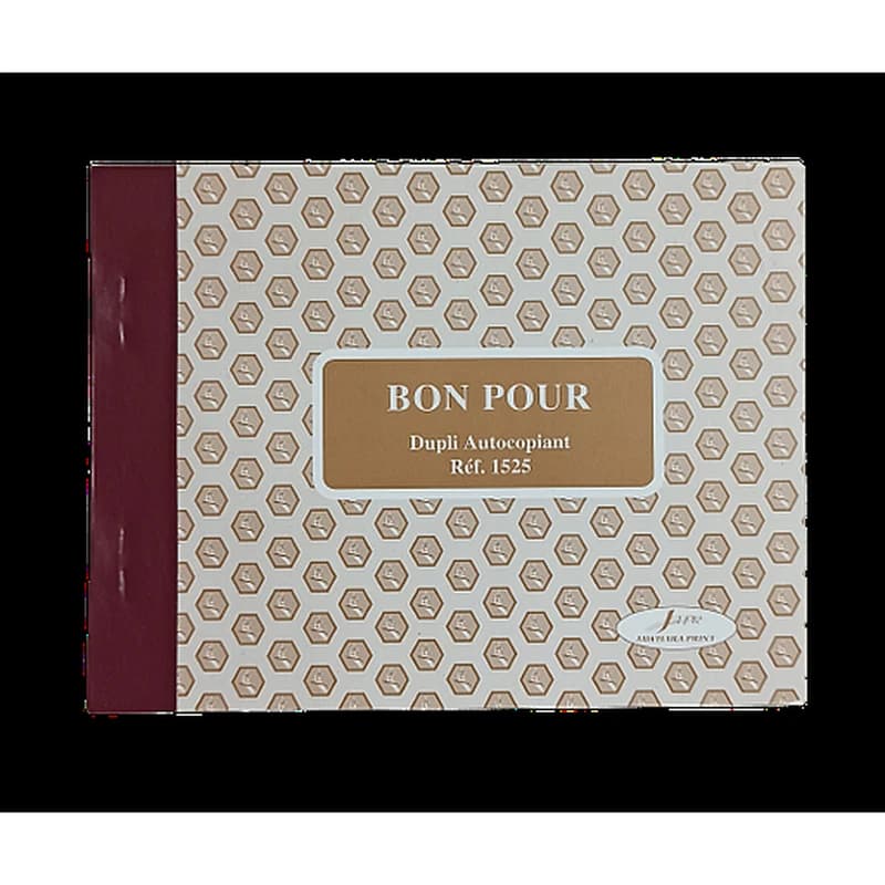 Carnet Bon Pour Dupli Autocopiant Réf 1525