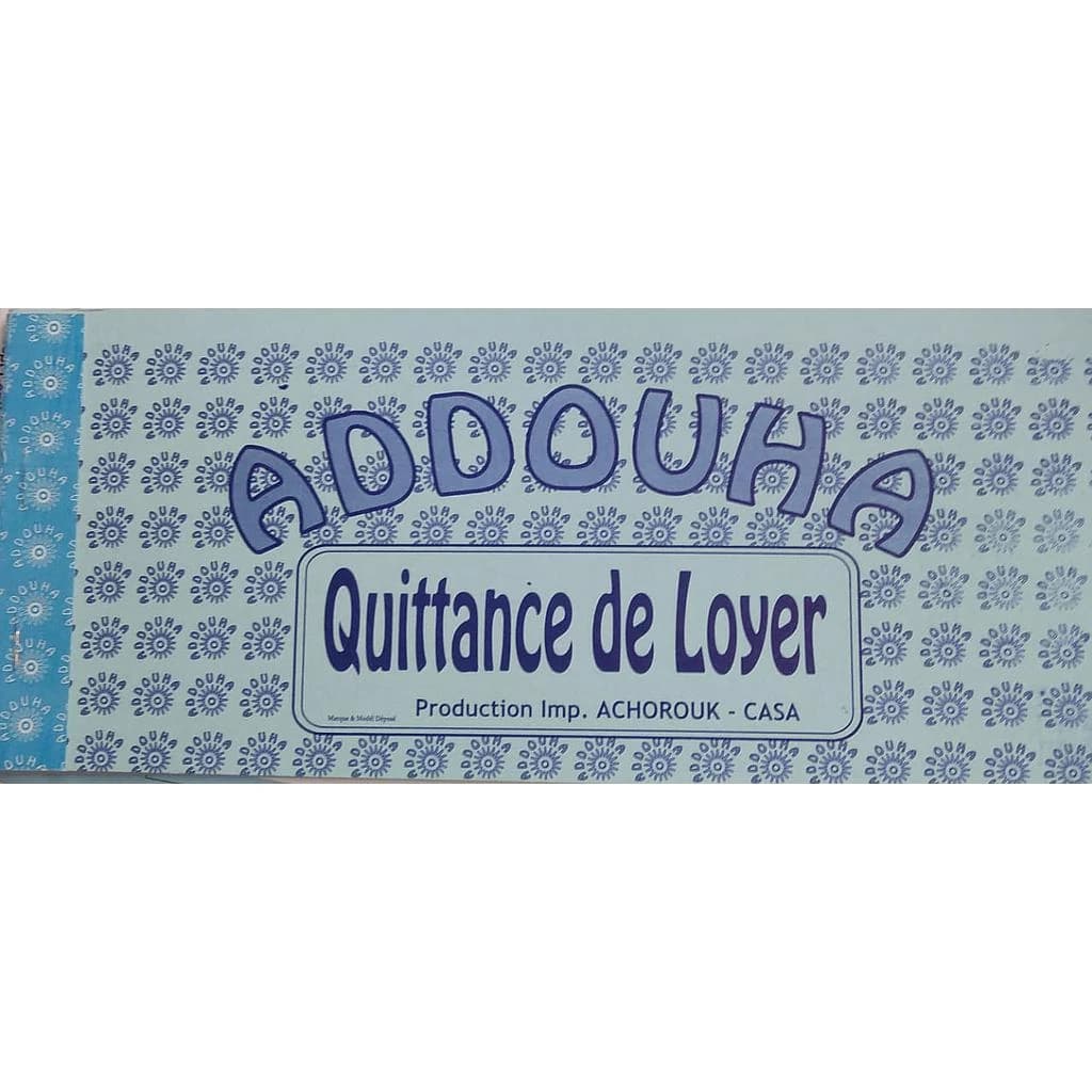 Carnet Quittances de Loyer En Arabe - 80 feuilles