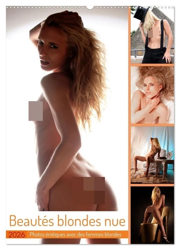 Beautés blondes nues (Calendrier mural 2026 DIN A2 horizontal), CALVENDO calendrier mensuel : Photographie de nu avec des femmes blondes