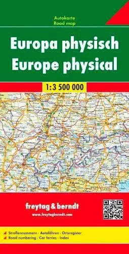 Europa physisch : Autokarte