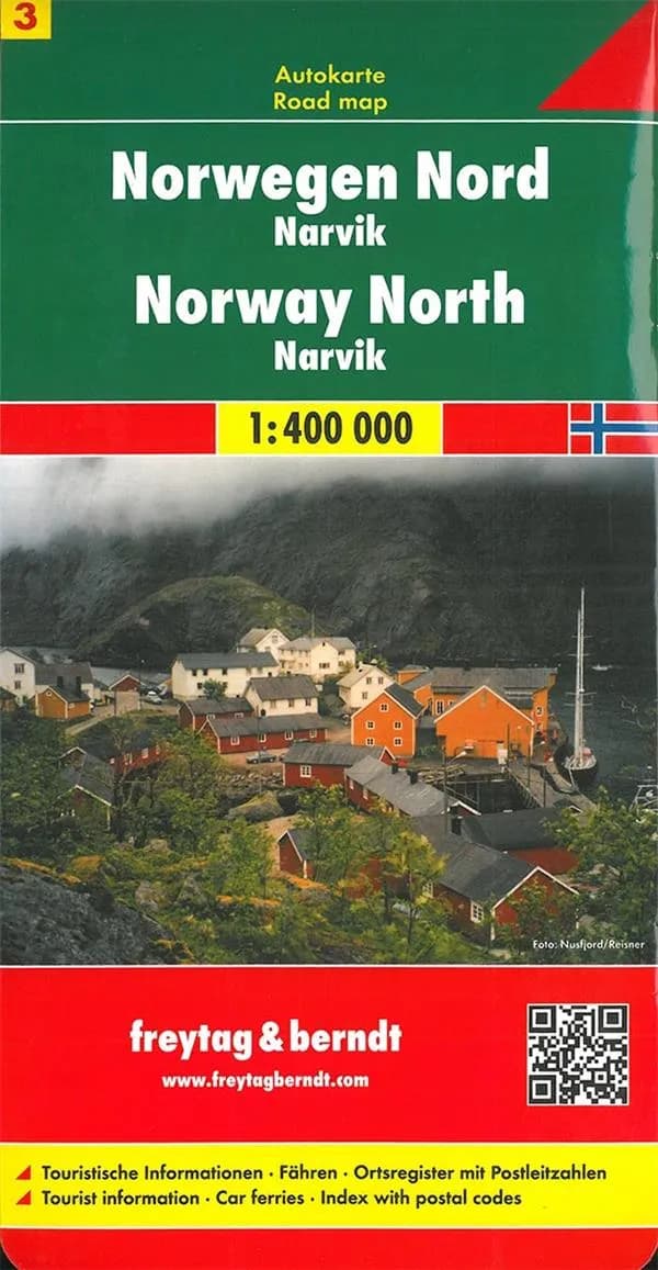 Norwegen Nord : Narvik : Autokarte