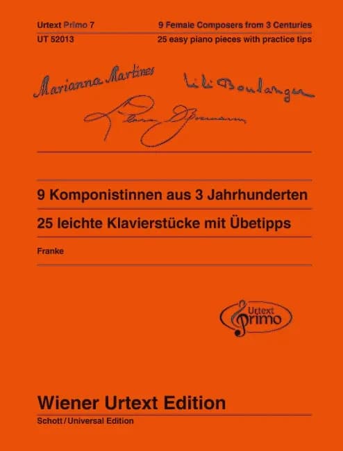 9 Komponistinnen aus 3 Jahrhunderten. 25 leichte Klavierstücke mit Übetipps