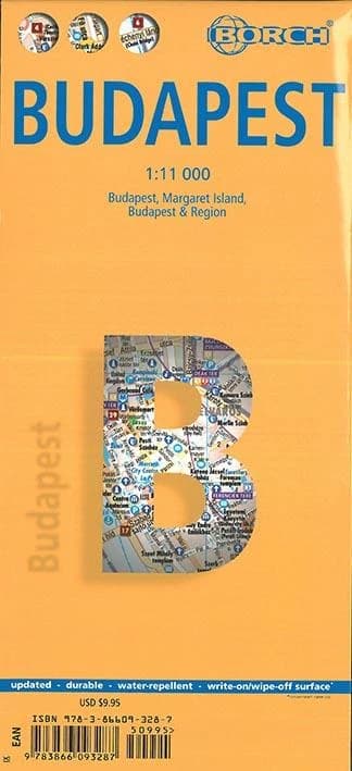 Budapest : Budapest, Margaret Island, Budapest & region (10th ed.) [réalisé et publié par] Borch map ; [diff. par Cartothèque EGG]