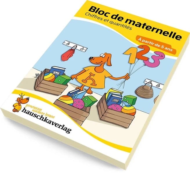 Bloc d'activités préscolaires à partir de 5 ans pour garçons et filles, livre garcon 4 ans : Chiffres et quantités, livre enfant 4 ans