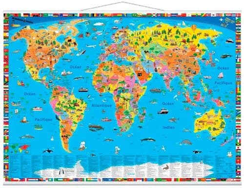 Carte du monde politique pour enfants