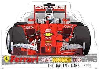 Ferrari ; les voitures de course ; livre de coloriage géant