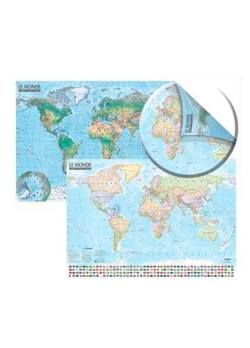 Carte du monde : politique et physique