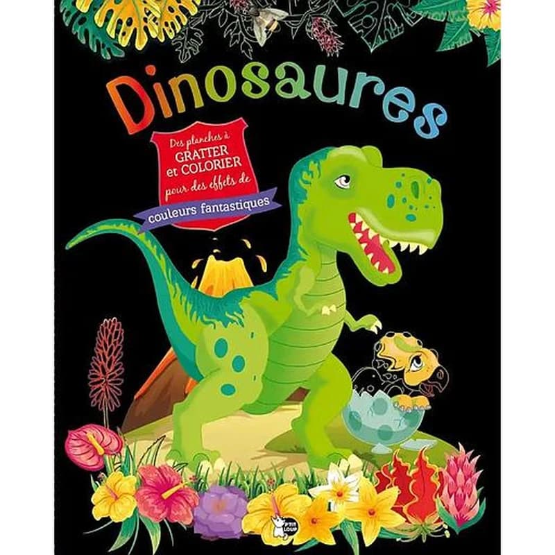 Gratter et colorier : Dinosaures