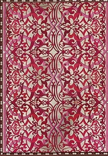 Boncahier Persia - rood : notitieboek met reliëf rose