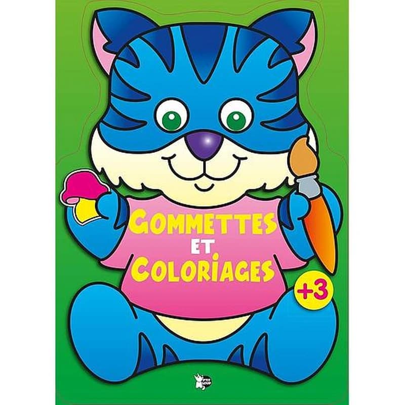 Gommettes et coloriages (vert) +3