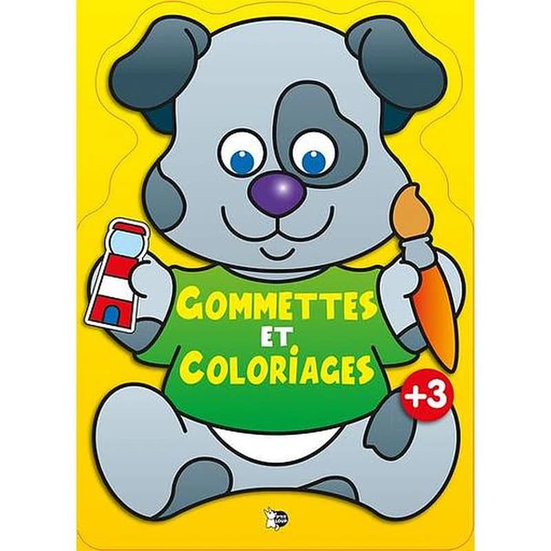 Gommettes et coloriages (jaune) +3