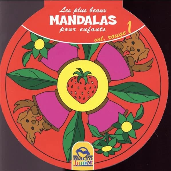 Les plus beaux mandalas pour enfants Tome 1 : cahier de coloriages rouge
