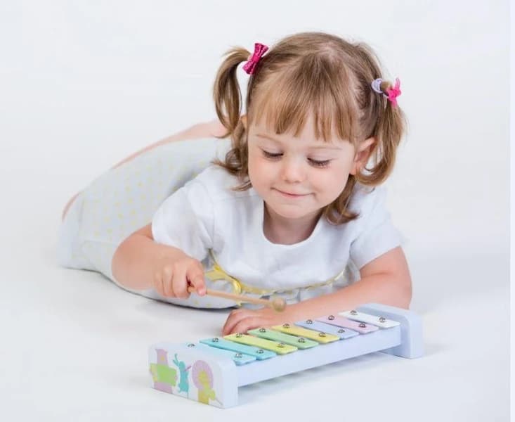 Jeux en bois ; apprends et joue du xylophone