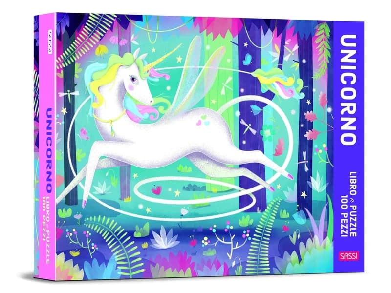 La licorne ; livre et puzzle de 100 pièces