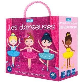 Apprends les couleurs avec les danseuses : Avec 1 puzzle de 40 pièces, 10 danseuses prédécoupées