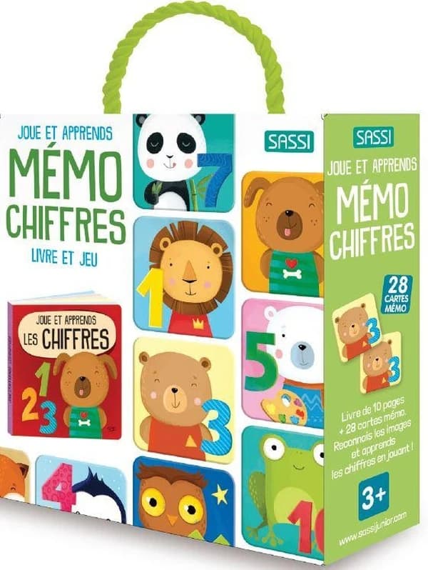 Mémo chiffres : joue et apprends : livre et jeu