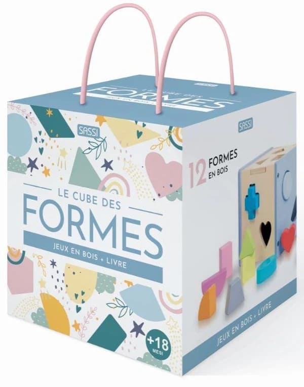 Le cube des formes : Jeux en bois + livre