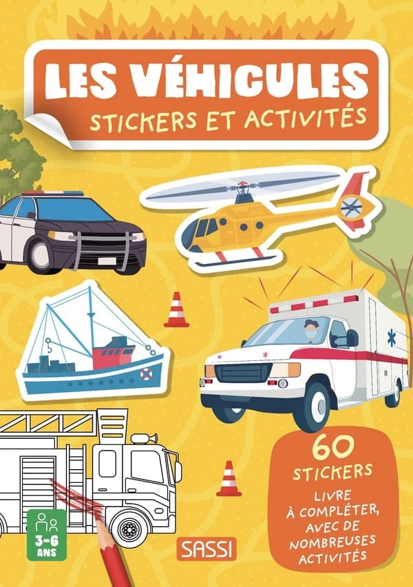 Livres d'activités : Les véhicules : Stickers et activités