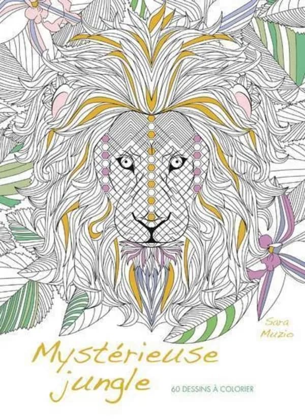 Mystérieuse jungle : 60 dessins à colorier