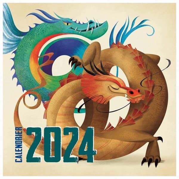 Calendrier mural dragons (édition 2024)