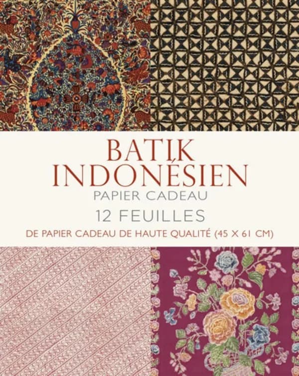 Batik indonésien ; papier cadeau
